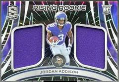 Jordan Addison #16 Football Cards 2023 Panini Spectra Rising Rookie Materials Prices