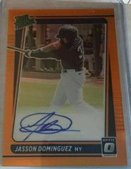 Jasson Dominguez [Orange] Baseball Cards 2021 Panini Donruss Optic Rated Prospect Signatures Prices