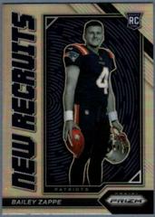 Bailey Zappe [Silver] #NR-7 Football Cards 2022 Panini Prizm New Recruits Prices