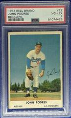 John Podres #22 Baseball Cards 1961 Bell Brand Dodgers Prices