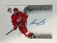 Filip Hronek Hockey Cards 2021 SP Authentic Sign of the Times Autographs Prices