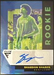 Shaedon Sharpe [Blue] #FA-SSH Basketball Cards 2022 Panini Chronicles Draft Picks Flux Rookie Autographs Prices