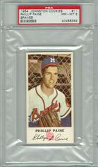 Phillip Paine Baseball Cards 1954 Johnston Cookies Braves Prices