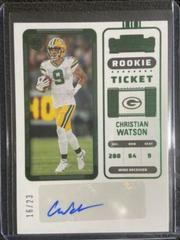Christian Watson [Green] Football Cards 2022 Panini Zenith Contenders Rookie Ticket Autographs Prices