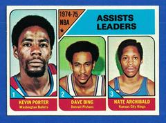 NBA Assists Leaders: Porter, Bing, Archibald Basketball Cards 1975 Topps Prices