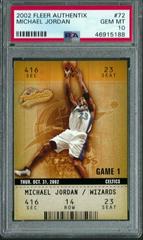 Michael Jordan #72 Basketball Cards 2002 Fleer Authentix Prices