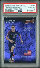Christian Pulisic [Artist's Proof Red] Soccer Cards 2016 Panini Aficionado Prices