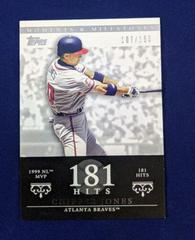 Chipper Jones [181 Hits] #23 Baseball Cards 2007 Topps Moments & Milestones Prices