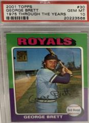 George Brett [1975] #30 Baseball Cards 2001 Topps Through the Years Prices