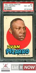 Juan Pizarro #5 Baseball Cards 1967 Topps Pirates Stickers Prices