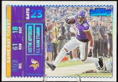 Justin Jefferson [Platinum] #GDT-JJE Football Cards 2022 Panini Contenders Game Day Ticket Prices