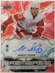 Moritz Seider [Autograph] #IPA-MZ Hockey Cards 2021 Upper Deck Ice Premieres Prices