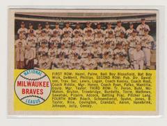 Braves Team [Numerical Checklist] #377 Baseball Cards 1958 Topps Prices