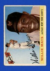 Willie Mays #194 Baseball Cards 1955 Topps Prices