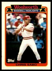 Chris Sabo Baseball Cards 1989 Topps Woolworth Baseball Highlights Prices