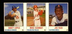 Davey Lopes, Joe Rudi, Mike Schmidt [Hand Cut Panel] Baseball Cards 1978 Hostess Prices