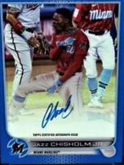 Jazz Chisholm Jr. [Blue] #CVA-JCJ Baseball Cards 2022 Topps Chrome Veteran Autographs Prices