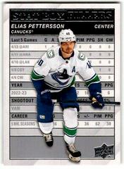 Elias Pettersson #SB-6 Hockey Cards 2023 Upper Deck Stat Box Fillers Prices