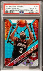 James Harden [Blue Fluorescent] Basketball Cards 2019 Panini Mosaic Will to Win Prices