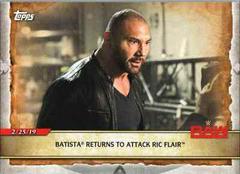 Batista Returns to Attack Ric Flair Wrestling Cards 2020 Topps WWE Road to WrestleMania Prices
