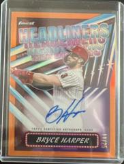 Bryce Harper [Orange] #FHA-BH Baseball Cards 2023 Topps Finest Headliners Autographs Prices
