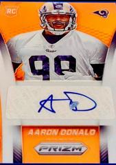 Aaron Donald [Orange Prizm] #AR-AD Football Cards 2014 Panini Prizm Autograph Rookies Prices