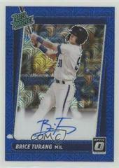 Brice Turang [Blue Mojo] #RPS-BT Baseball Cards 2021 Panini Donruss Optic Rated Prospect Signatures Prices