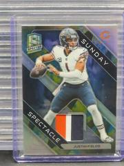 Justin Fields [Splatter Neon] #18 Football Cards 2023 Panini Spectra Sunday Spectacle Prices