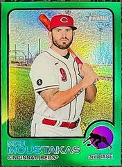 Mike Moustakas [Chrome Green] #4 Baseball Cards 2022 Topps Heritage Prices