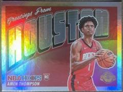 Amen Thompson [Holo] #8 Basketball Cards 2023 Panini Hoops Rookie Greetings Prices