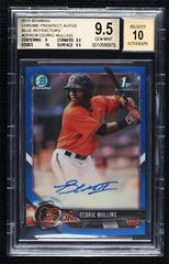 Cedric Mullins [Blue Refractor] Baseball Cards 2018 Bowman Chrome Prospects Autographs Prices