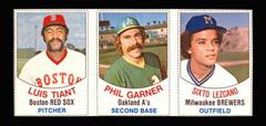 Luis Tiant, Phil Garner, Sixto Lezcano [Hand Cut Panel] Baseball Cards 1977 Hostess Prices