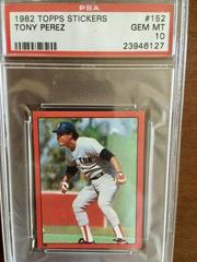 Tony Perez #152 Baseball Cards 1982 Topps Stickers Prices