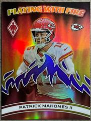 Patrick Mahomes II [Purple] #PWF-8 Football Cards 2023 Panini Phoenix Playing with Fire Prices
