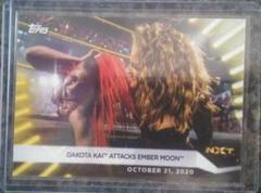 Dakota Kai Attacks Ember Moon [Gold] Wrestling Cards 2021 Topps WWE Women's Division Prices