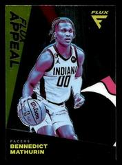 Bennedict Mathurin #11 Basketball Cards 2022 Panini Flux Appeal Prices