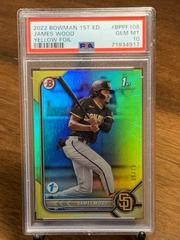James Wood [Yellow Foil] #BPPF-108 Baseball Cards 2022 Bowman 1st Edition Prices