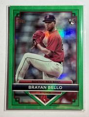 Brayan Bello [Green] Baseball Cards 2023 Topps Flagship Collection Prices