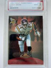 Randy Moss [Red Refractor] #T8 Football Cards 1999 Topps Finest Team Prices