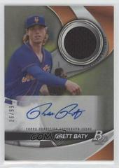 Brett Baty #PPAR-BB Baseball Cards 2022 Bowman Platinum Pieces Autograph Relics Prices