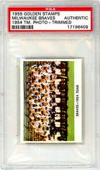 Milwaukee Braves [1954 Team Photo] Baseball Cards 1955 Golden Stamps Prices