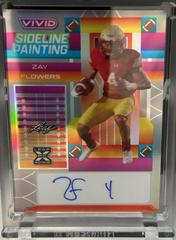 Zay Flowers [Prismatic Gray] #SP-ZF1 Football Cards 2023 Leaf Vivid Autographs Sideline Painting Prices