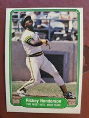 Rickey Henderson #643 Baseball Cards 1982 Fleer Prices