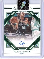 Cole Anthony [Emerald] #3 Basketball Cards 2022 Panini Flawless Finishes Auto Prices