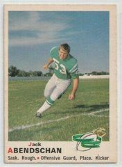 Jack Abendschan Football Cards 1970 O Pee Chee CFL Prices