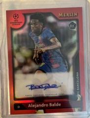 Alejandro Balde [Red] #A-AB Soccer Cards 2021 Topps Merlin Chrome UEFA Autographs Prices