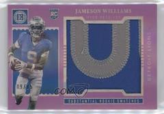 Jameson Williams [Pearl] #SS-8 Football Cards 2022 Panini Encased Substantial Rookie Swatches Prices