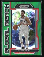 Ben Simmons [Green Prizm] #5 Basketball Cards 2021 Panini Prizm Global Reach Prices