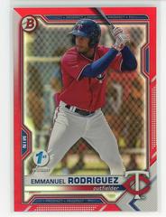 Emmanuel Rodriguez [Red Foil] #BD-55 Baseball Cards 2021 Bowman Draft 1st Edition Prices