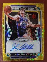 John Stockton [Gold] #FB-JSK Basketball Cards 2021 Panini Prizm Fast Break Autographs Prices